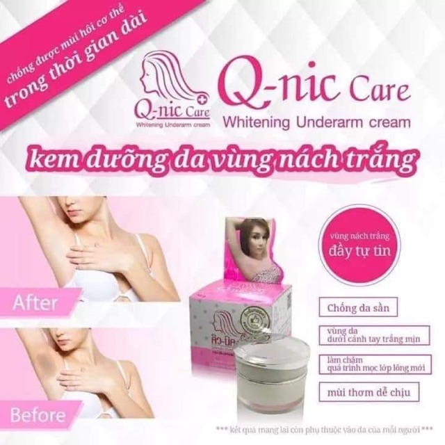 Công dụng của kem trị thâm nách Q-Nic Care