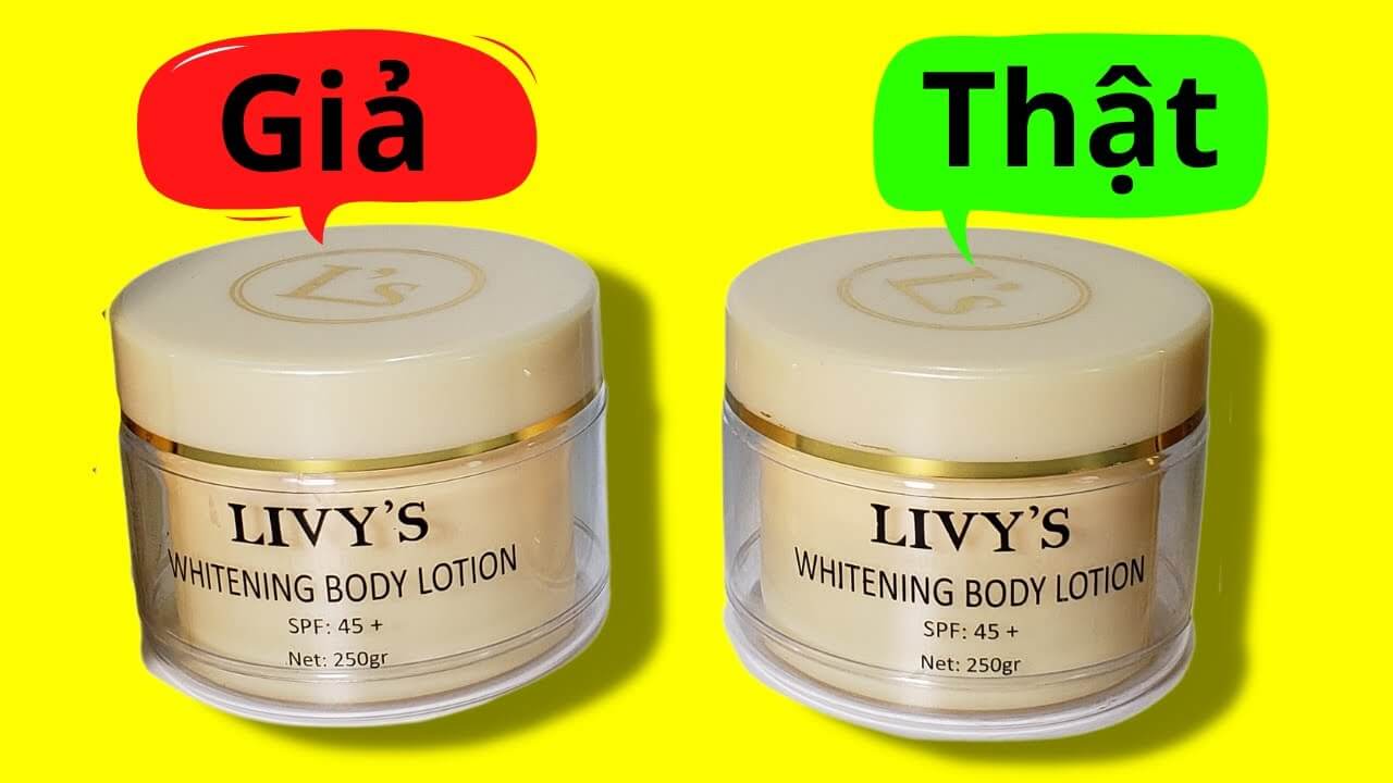 Cách phân biệt kem body Livy's hàng giả