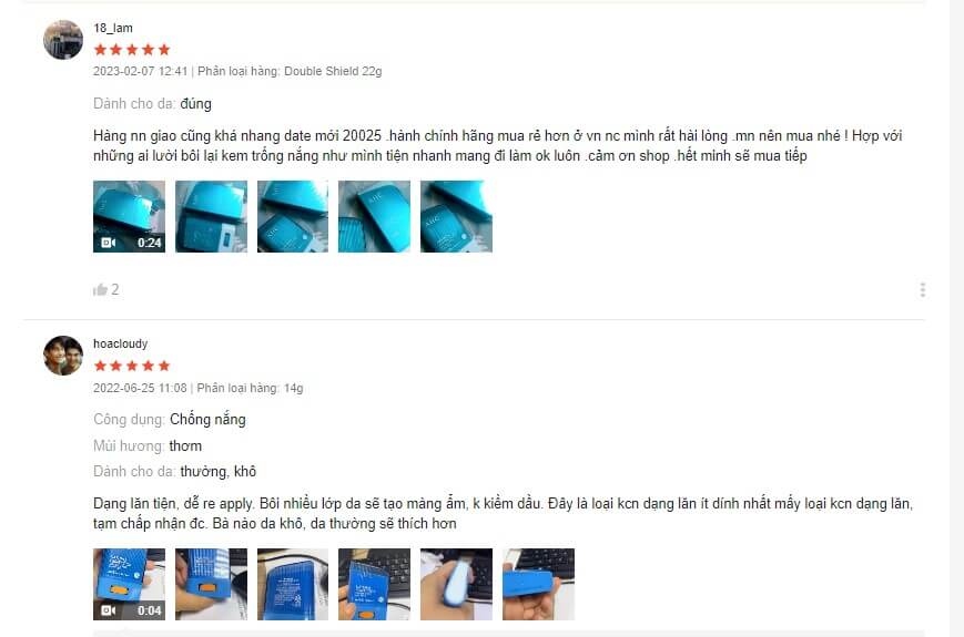 Review kem chống nắng AHC