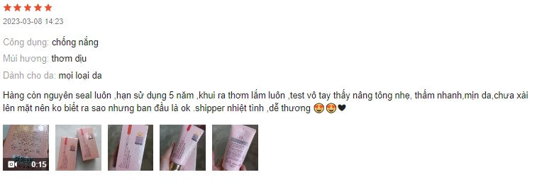 Kem chống nắng Bigoo review