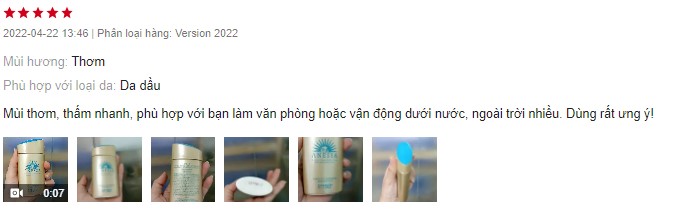 Review kem chống nắng Anessa 