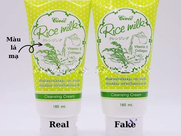 sữa rửa mặt Rice Milk thật giả