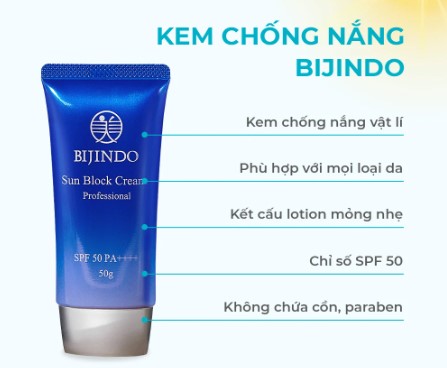 Kem chống nắng da mặt Bijindo Sun Block Cream